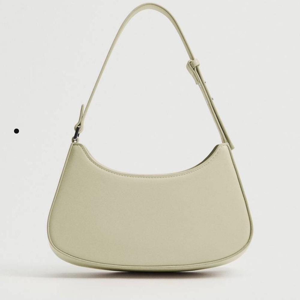 Sage Green Shoulder Baguette Bag